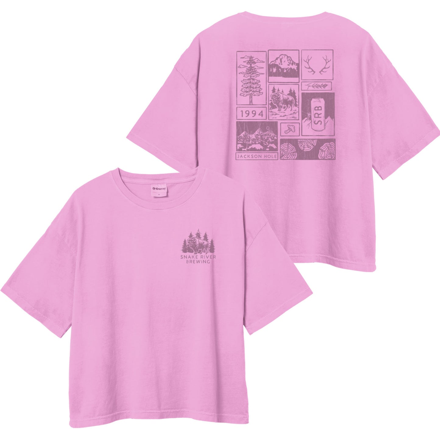 Pink Mountain Midi T-Shirt