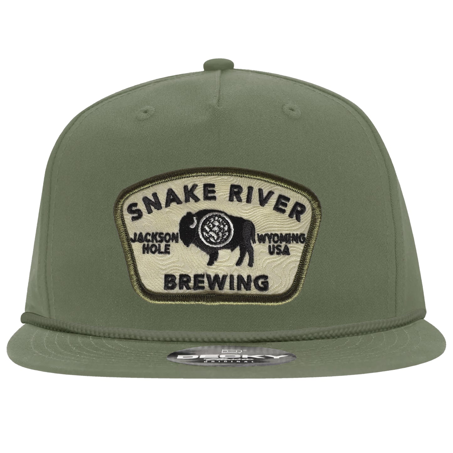 Green Topo Bison Patch Hat